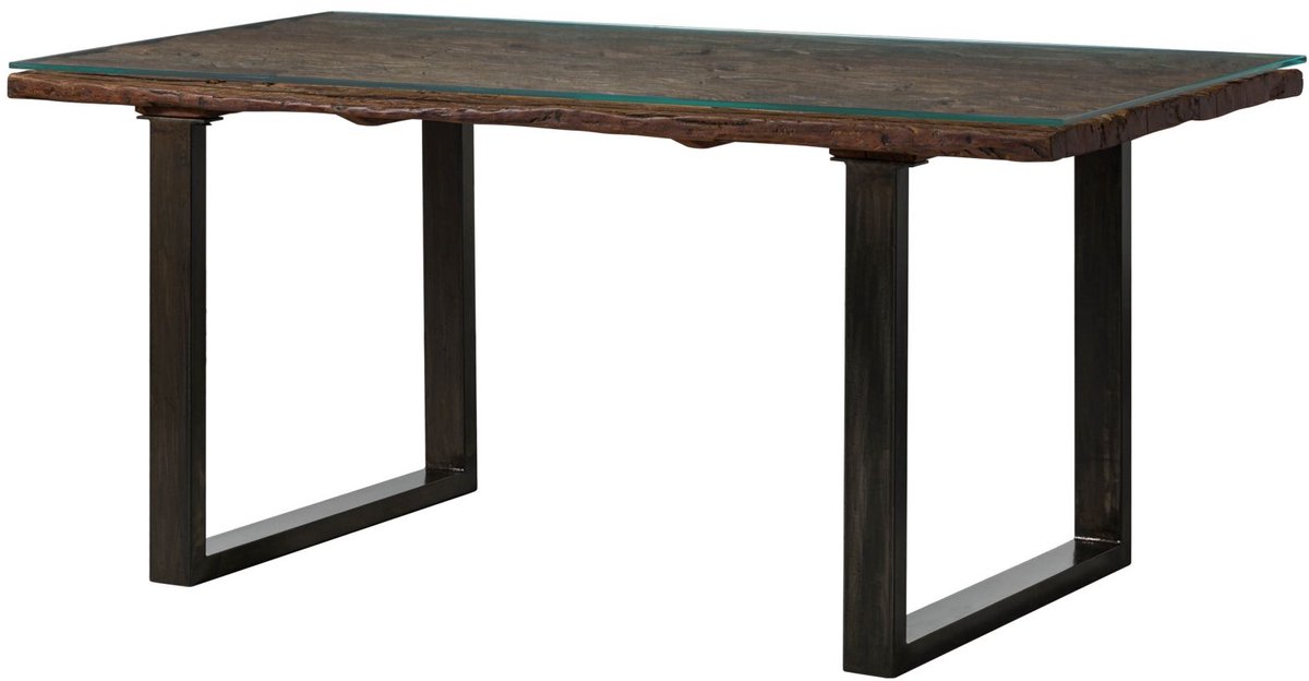 MASSIVMOEBEL24.DE SEVILLA #23 eettafel bruin gelakt sloophout 180x90x80,5 cm (BxTxH)