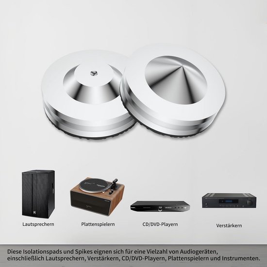 4 Stuks Speaker Spikes voor Hi-Fi Apparaten - Antivibratie Luidsprekervoeten van Merkloos — afbeelding 4