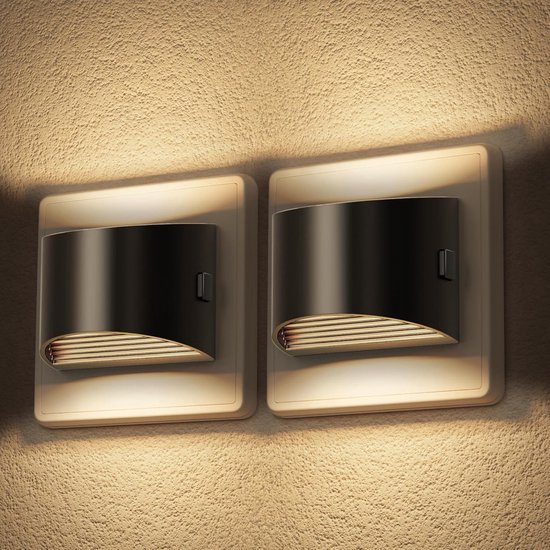 Dimbare nachtlamp 2 stuks - Warm wit 3000 K - Nachtlampje voor in het stopcontact van Merkloos — afbeelding 2