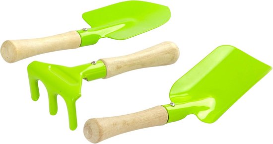 Tuinset voor Kinderen met Scheppen, Riek en Tuinhandschoenen - Tuingereedschap voor Junior Tuinier — afbeelding 4