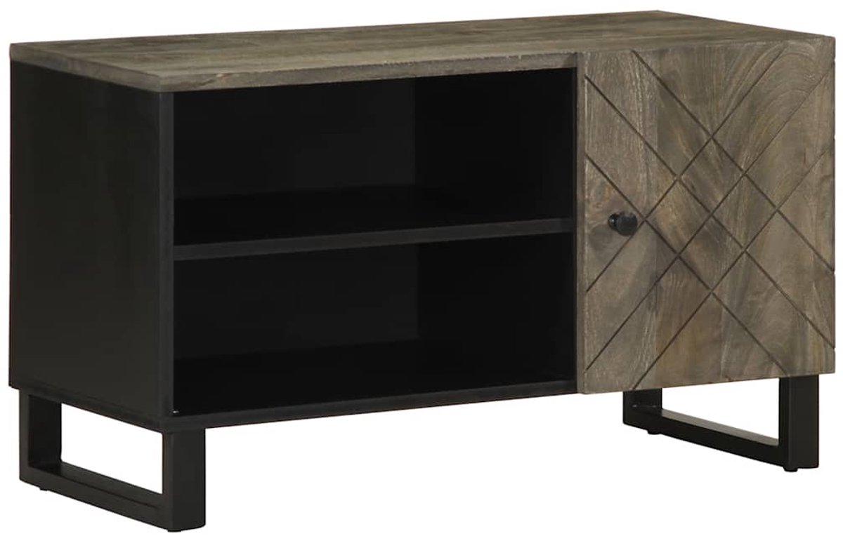 vidaXL - Tv-meubel - 80x33x46 - cm - massief - mangohout - zwart