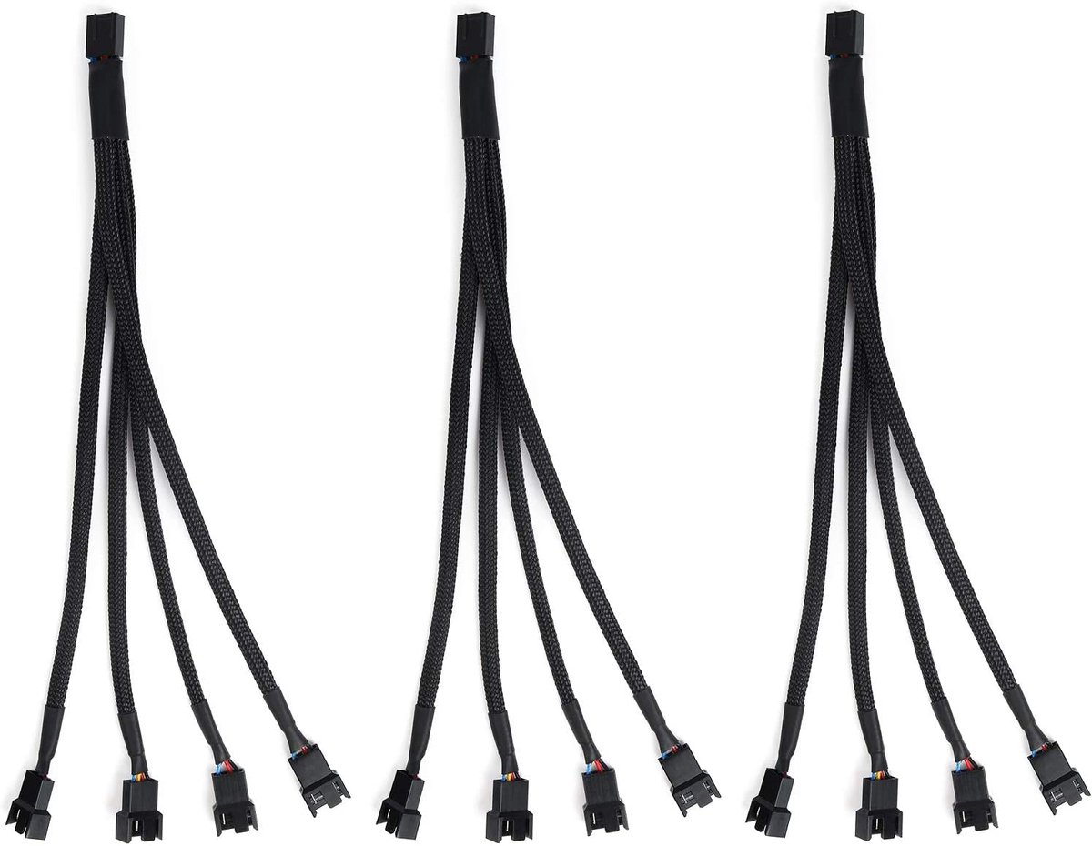 PWM PC Ventilator Splitter Kabel 1-naar-4 voor Moederbord Aansluiting