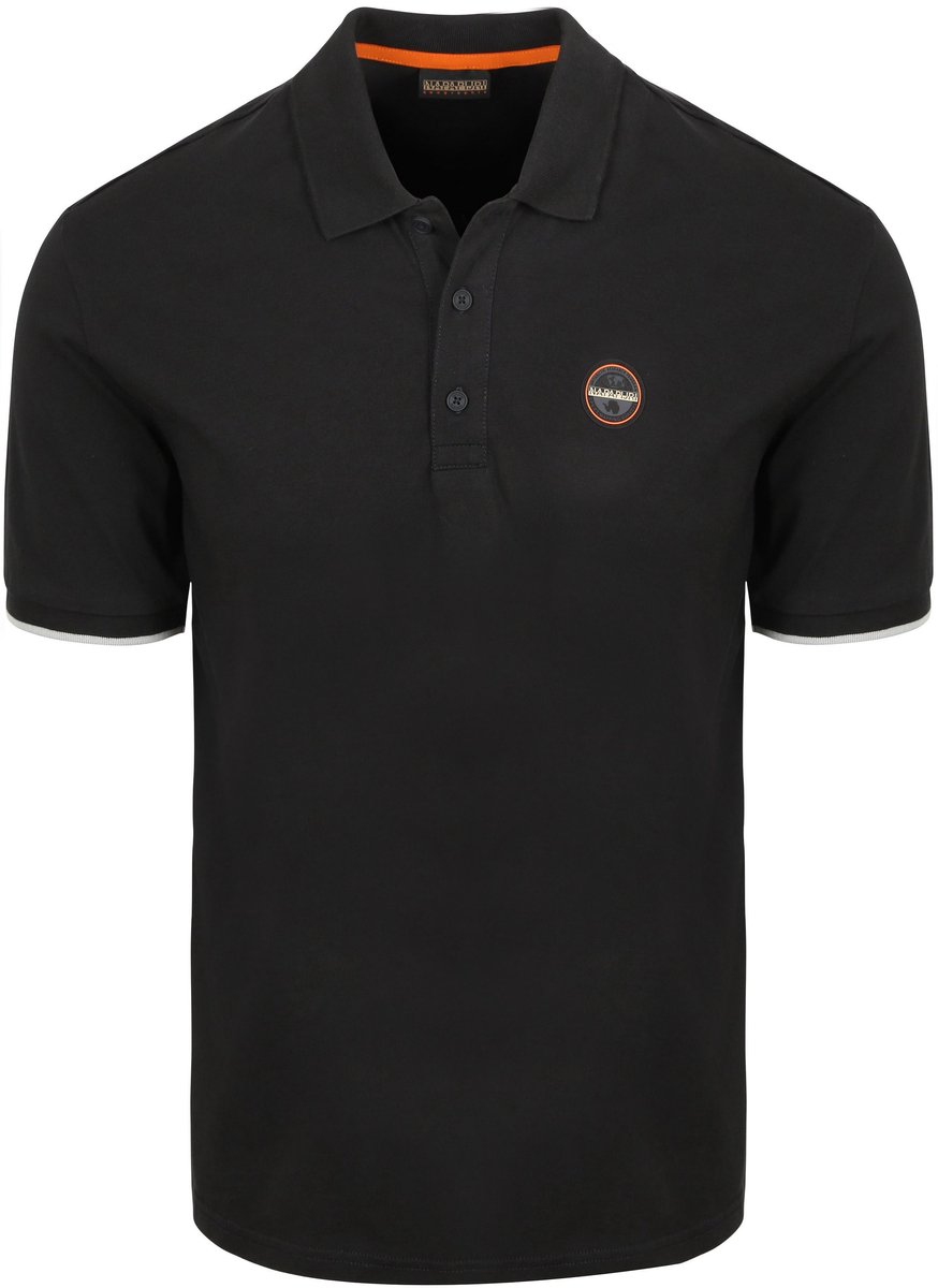 Napapijri E-Badge Polo – Heren Zwart