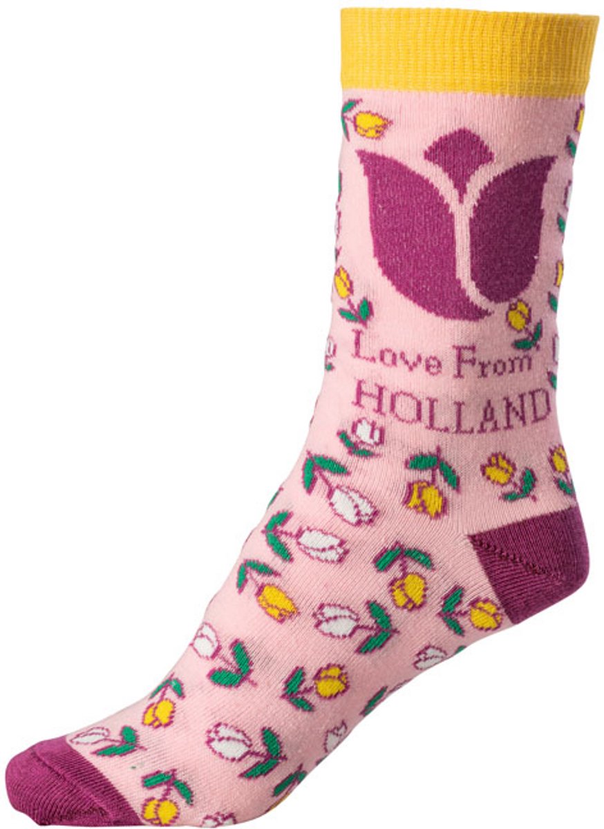 Sokken - Love From Holland - Roze