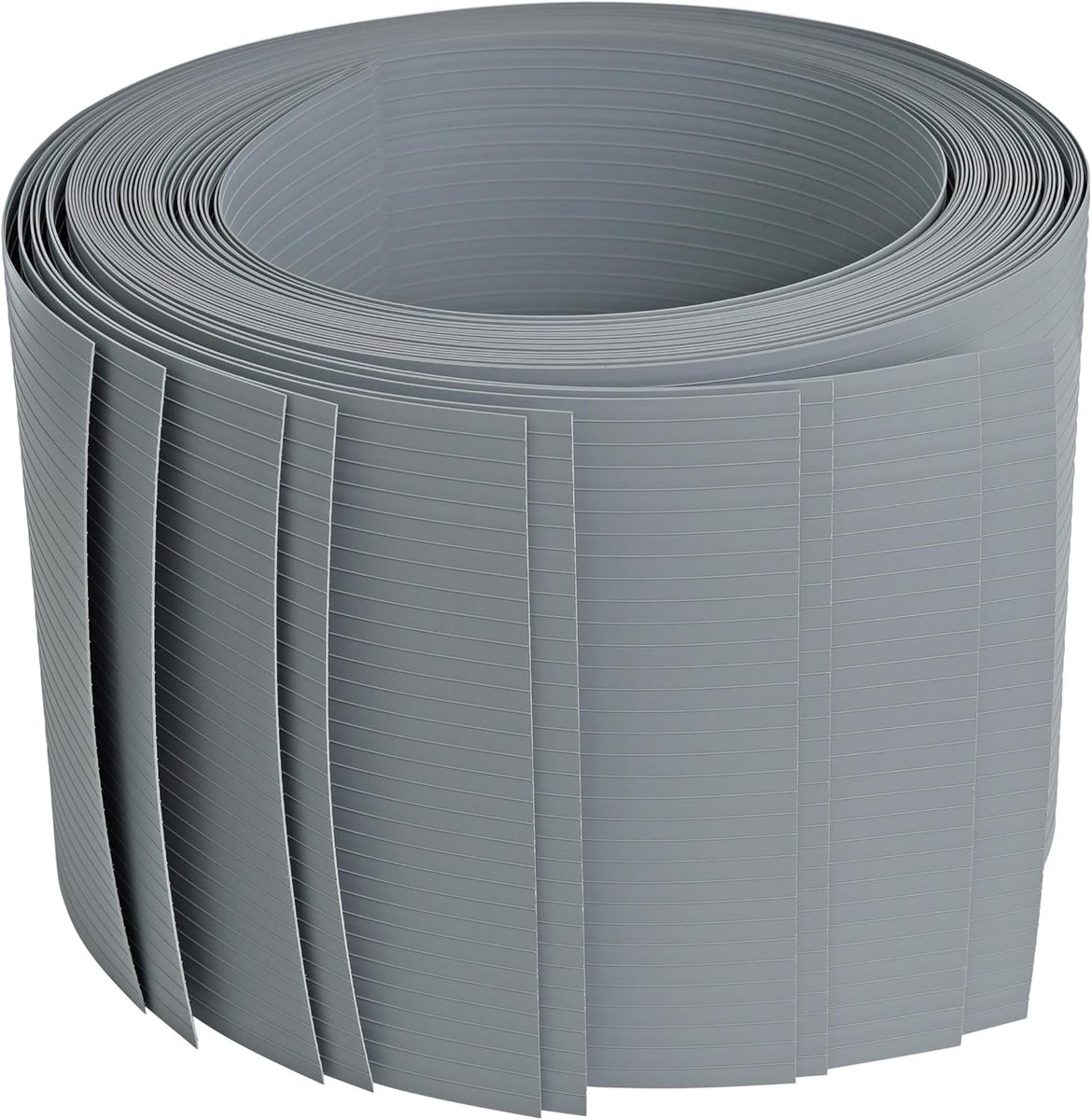 Inrolstroken Hard PVC voor Dubbelstaafmatten RAL 7040 Grijs 19 cm Breed