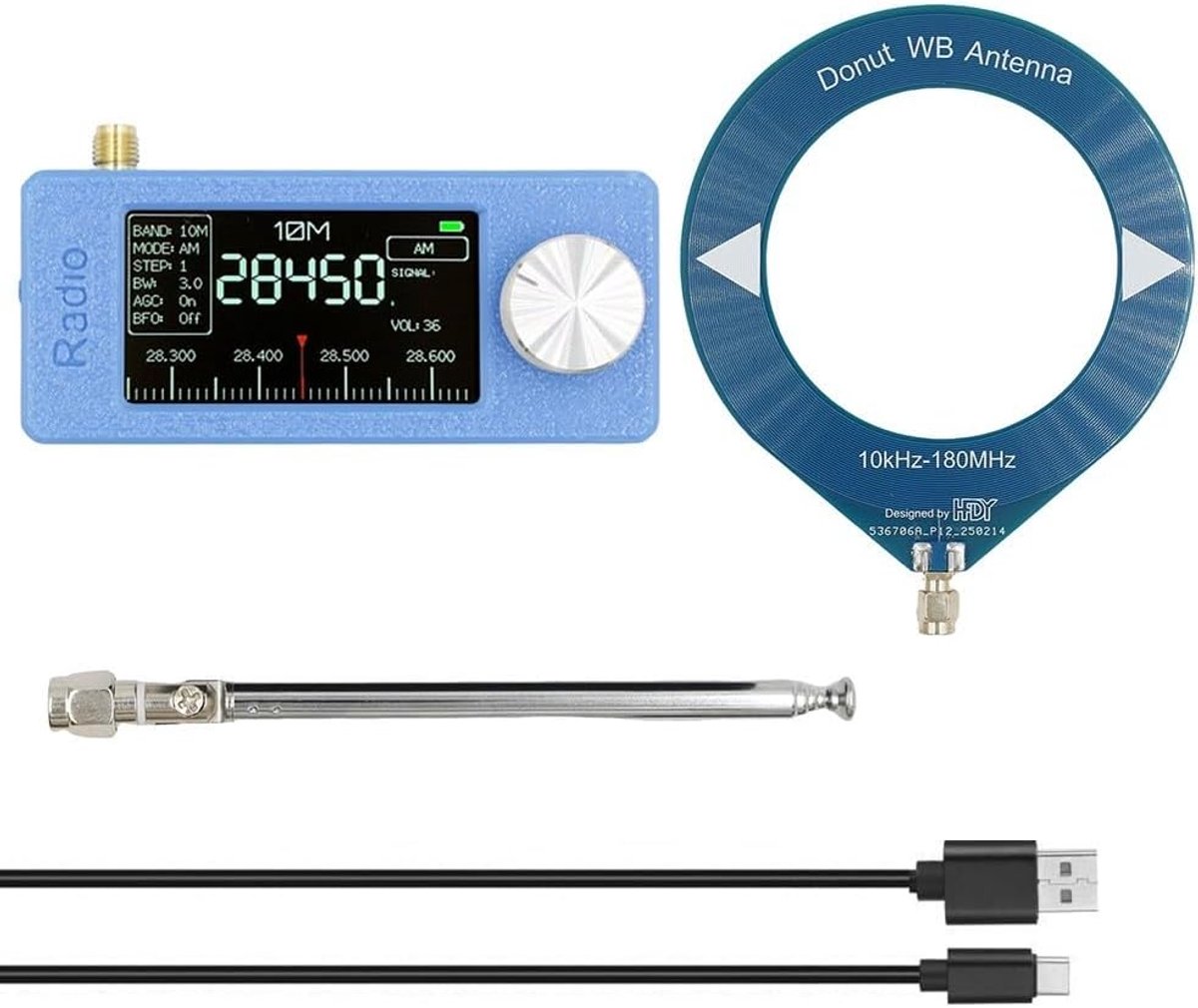 Draagbare Full-Band Radio Ontvanger met IPS Kleurenscherm en Oplaadbare Batterij