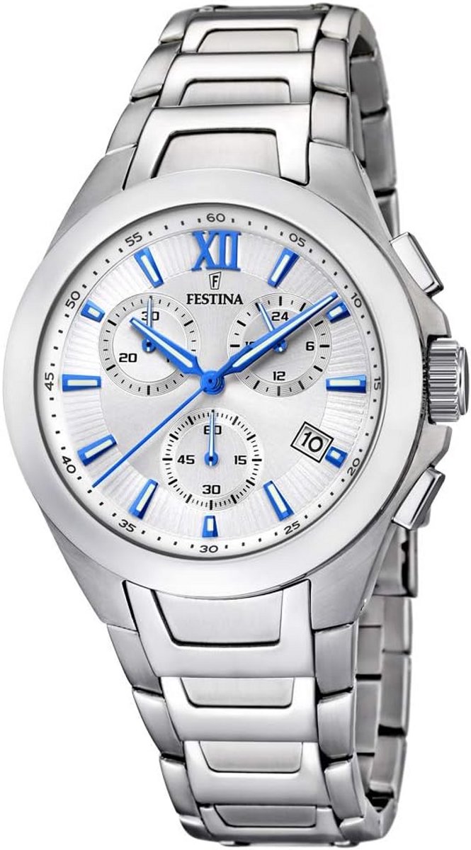 Herenhorloge Chronograaf Zilver Kleur RVS Band Tijdloos Design