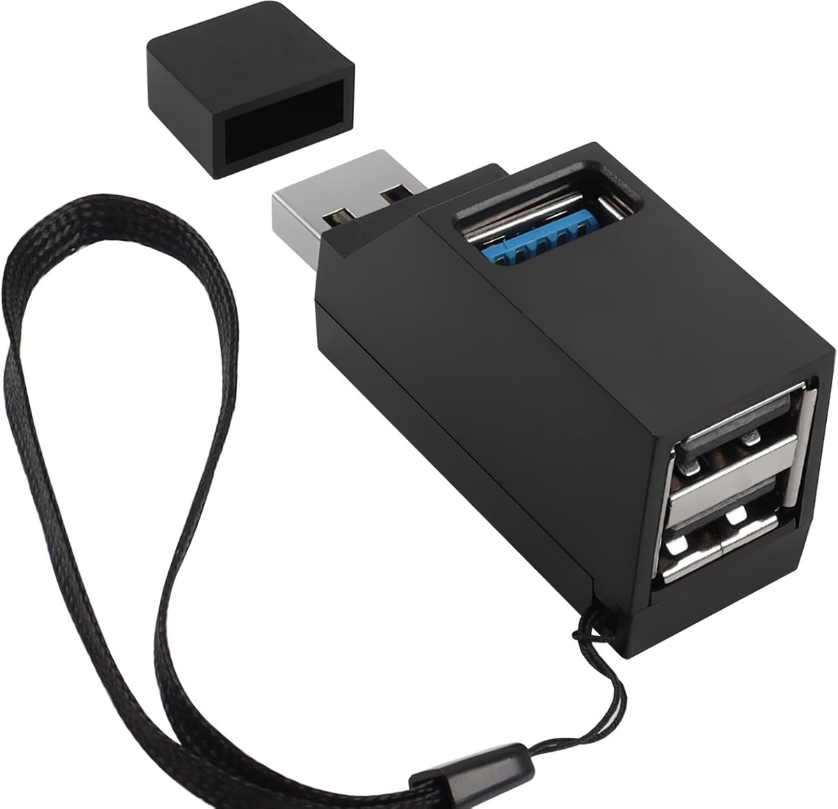 3-Poorts USB Hub 3.0 & 2.0 Splitter - 90 Graden Hoek voor Laptop en PC