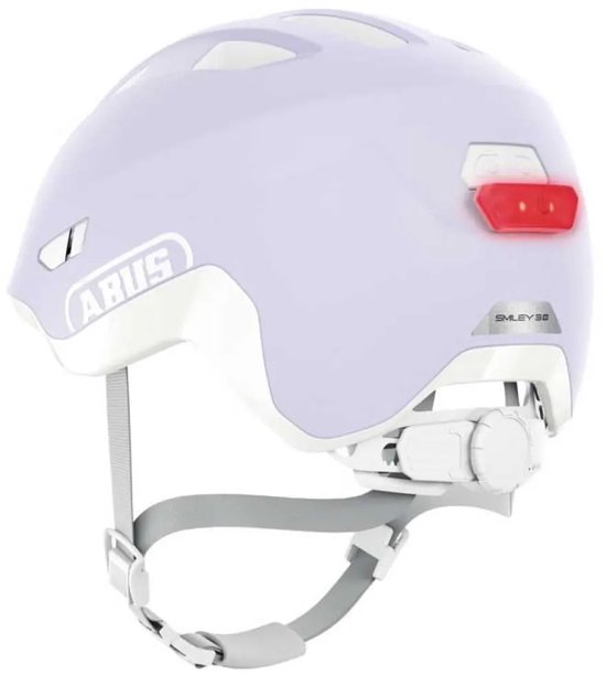 Fietshelm ABUS SMILEY 3.0 ACE LED pure lavender M - 50-55 cm - paars - Geschikt voor gebruik op kinderfietsen - 250 g — afbeelding 2