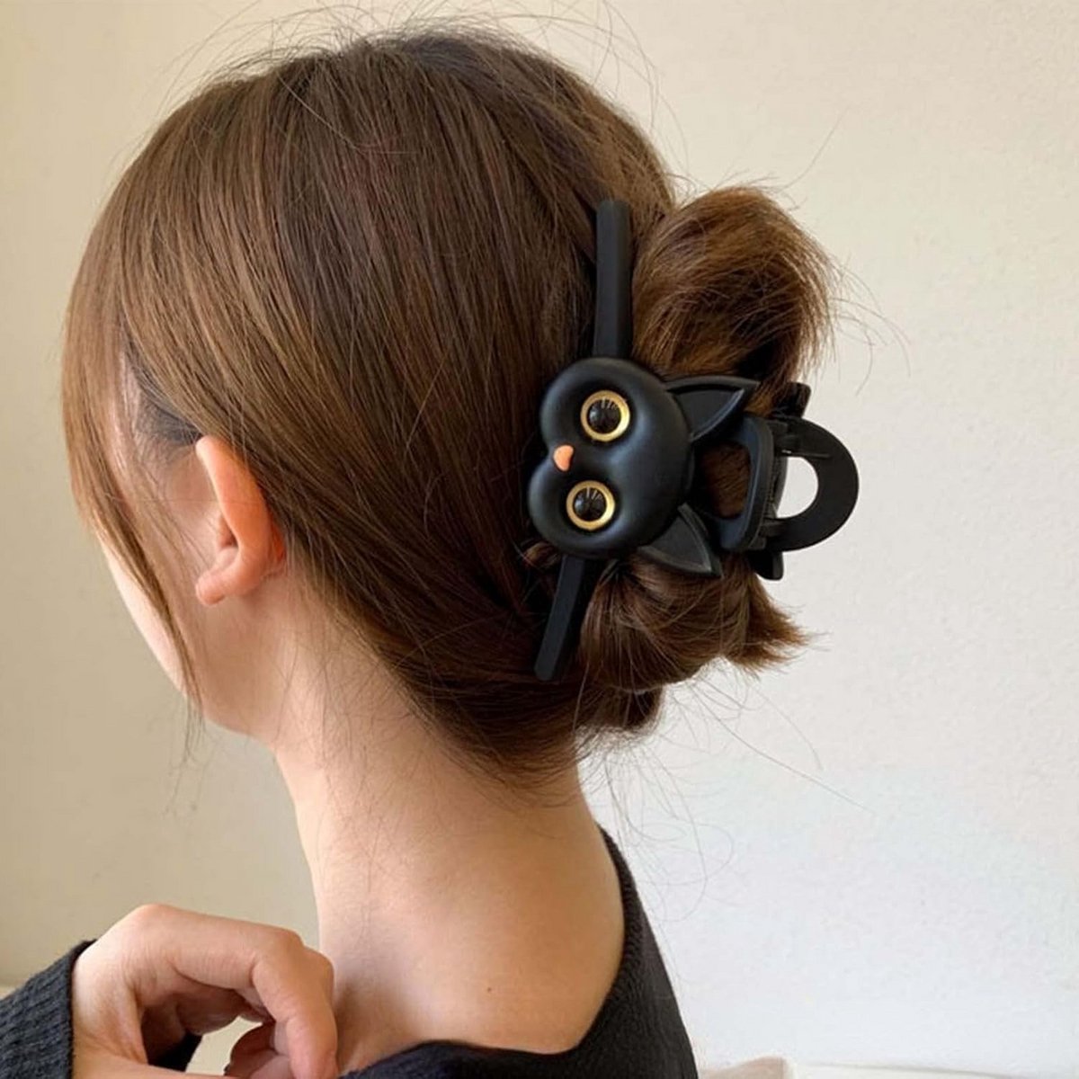 Grote Haarclip met Schattig Kattenpatroon voor Dames en Meisjes