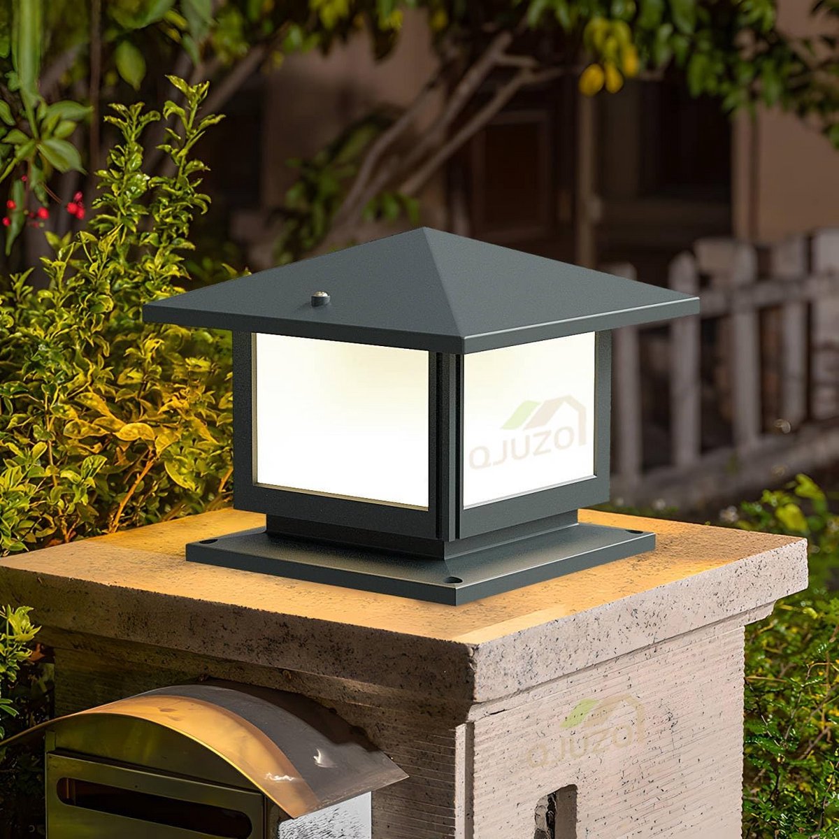 Waterdichte LED Buitenlantaarnpaal met Driekleurige Lichtinstelling - Vintage Tuinverlichting