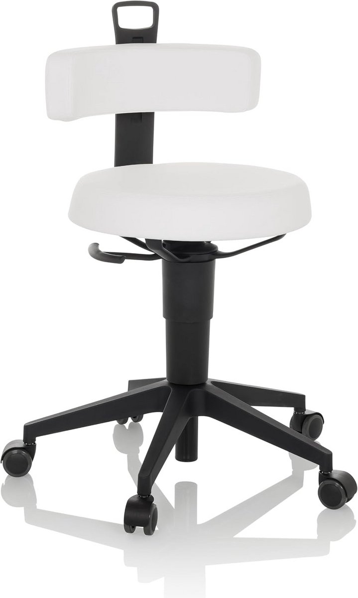 Ergonomische Zadelkruk met Verstelbare Rugleuning en Kunstleren Bekleding