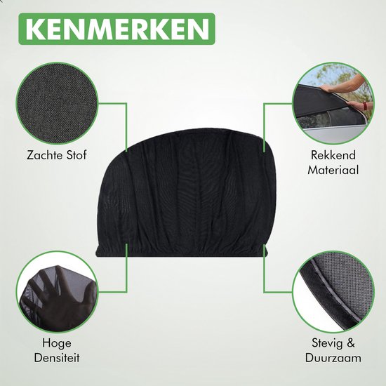 Travelhawk Zonnescherm Auto Baby - 2 Stuks - Zonwering Auto - UV Protectie voor Baby en Kind - Zonwering Zijruiten - Zwart van Merkloos — afbeelding 3