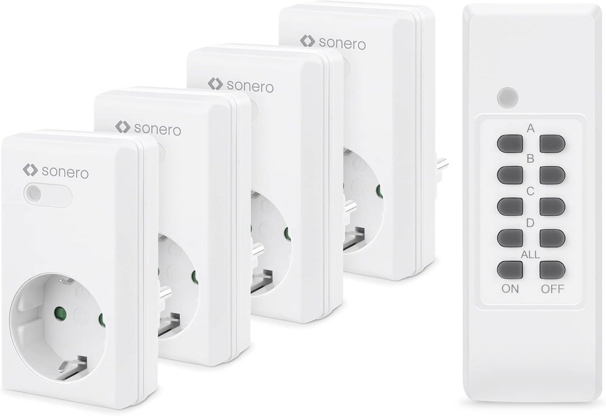 Draadloze stopcontact set met afstandsbediening voor binnen gebruik