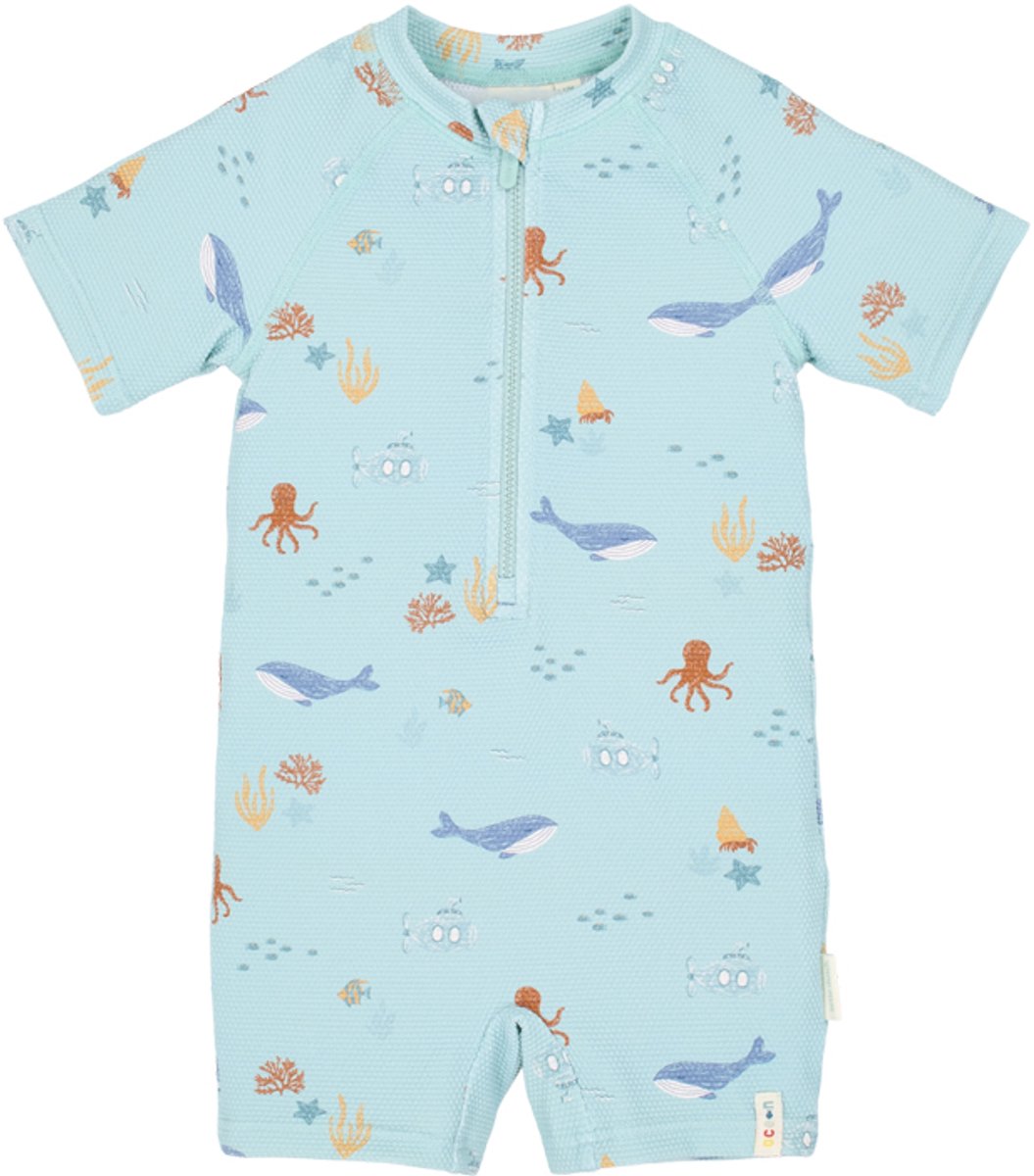 Little Dutch Zwempak Korte Mouwen - Ocean Friends - 98/104 Blauw