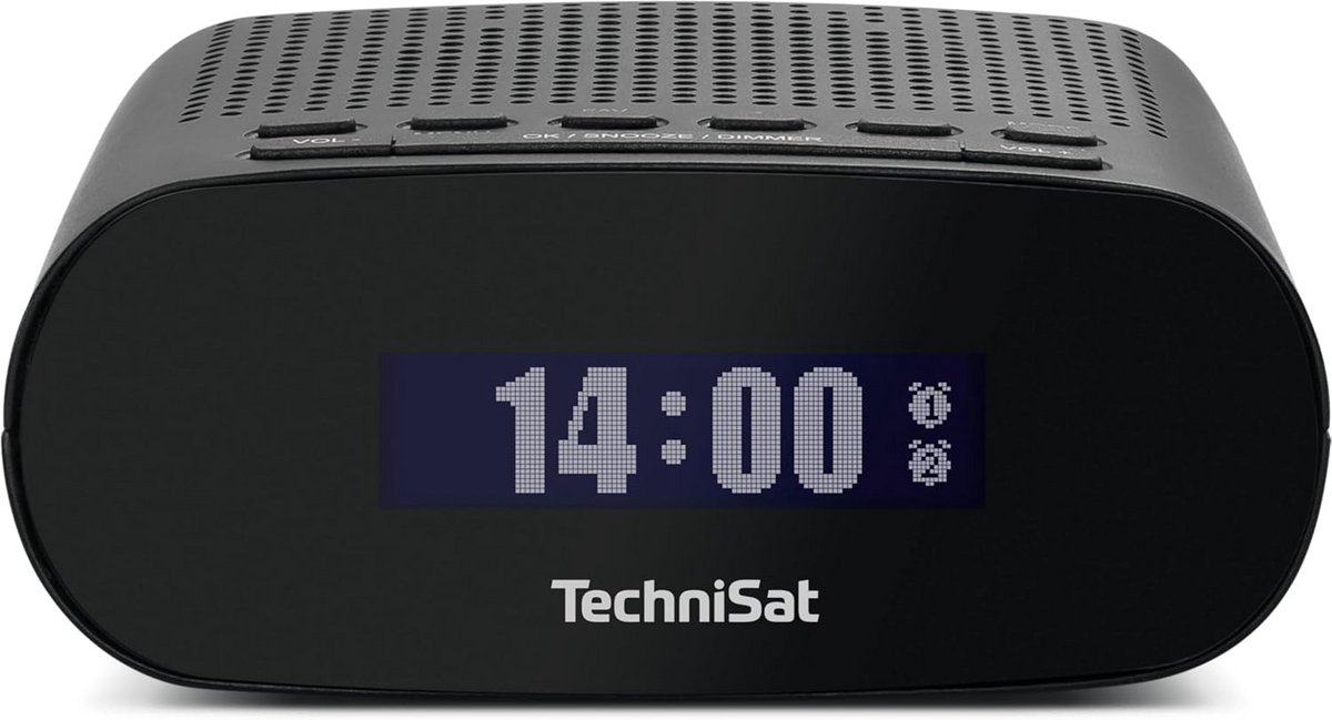 DAB+ FM Wekkerradio met Groot Display en Dubbel Alarm - Compact Formaat