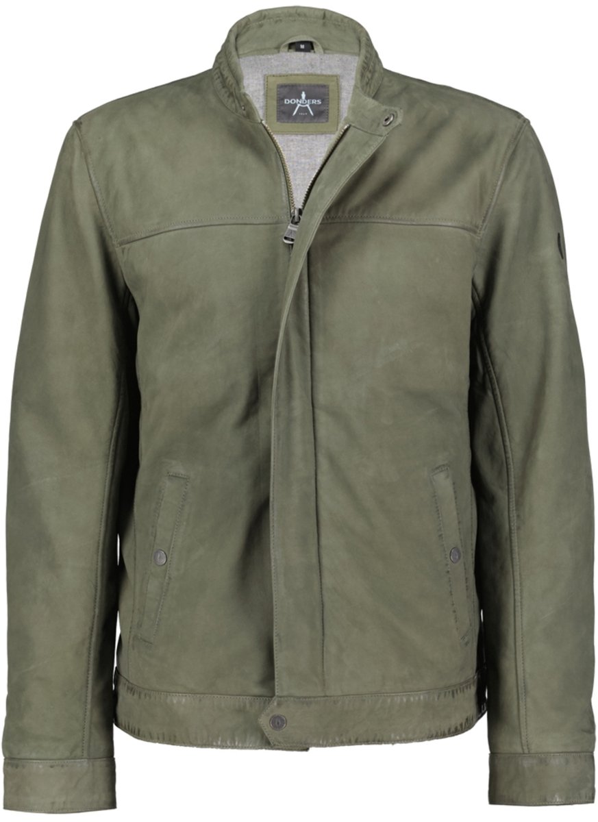 Donders Jas Leather Jacket 52690 Olive Mannen Maat - M