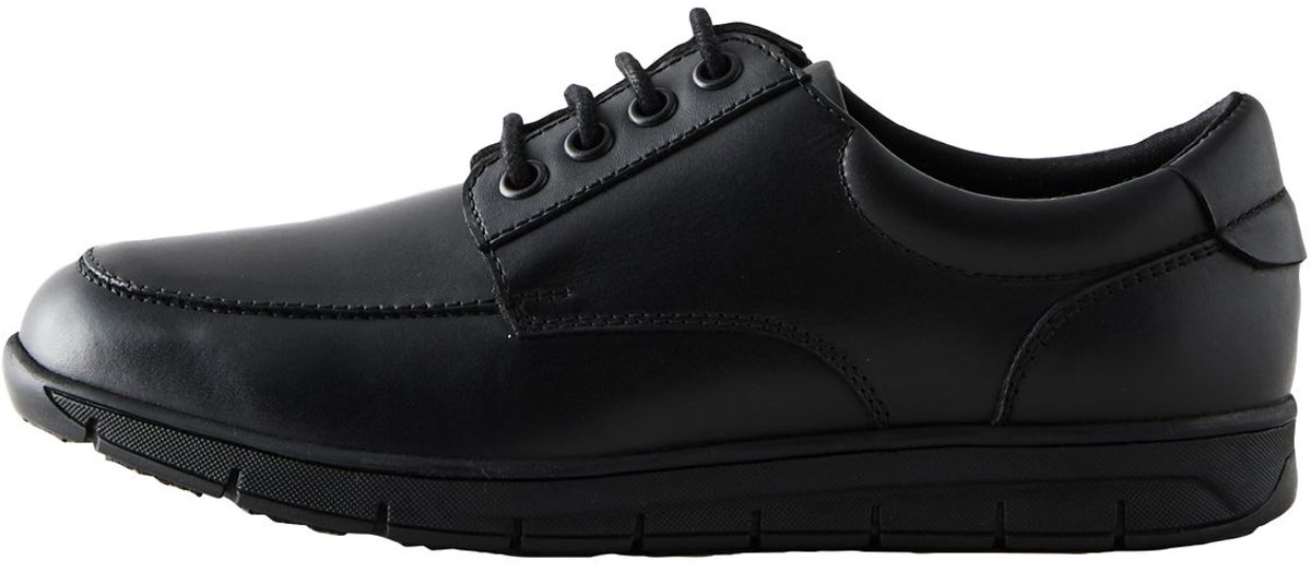 Next - Jongens - Modieuze leren veterschoenen voor school - Zwart