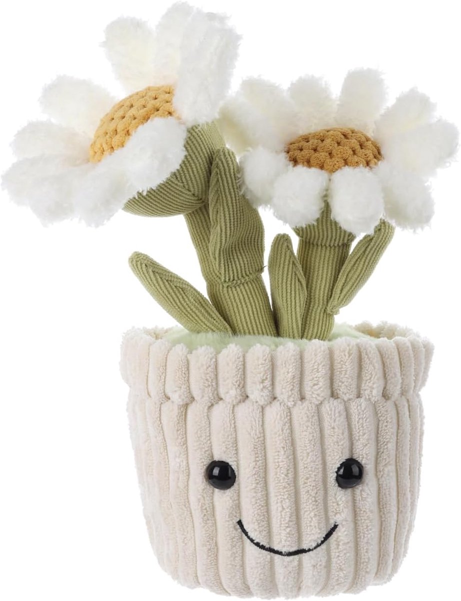 Knuffel Schaap Pluche Speelgoed Bloem Madeliefje – Zacht & Wasbaar Kraamcadeau