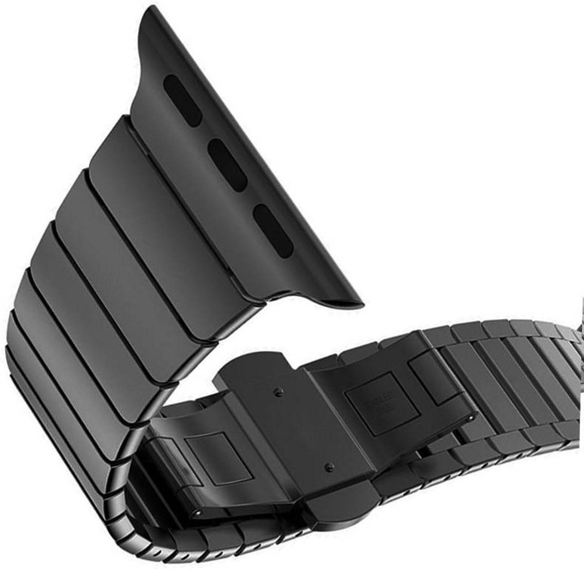 Luxe horlogeband voor Smartwatch Compatibel met Diverse Series 38mm 40mm 42mm 44mm Zwart Klassiek