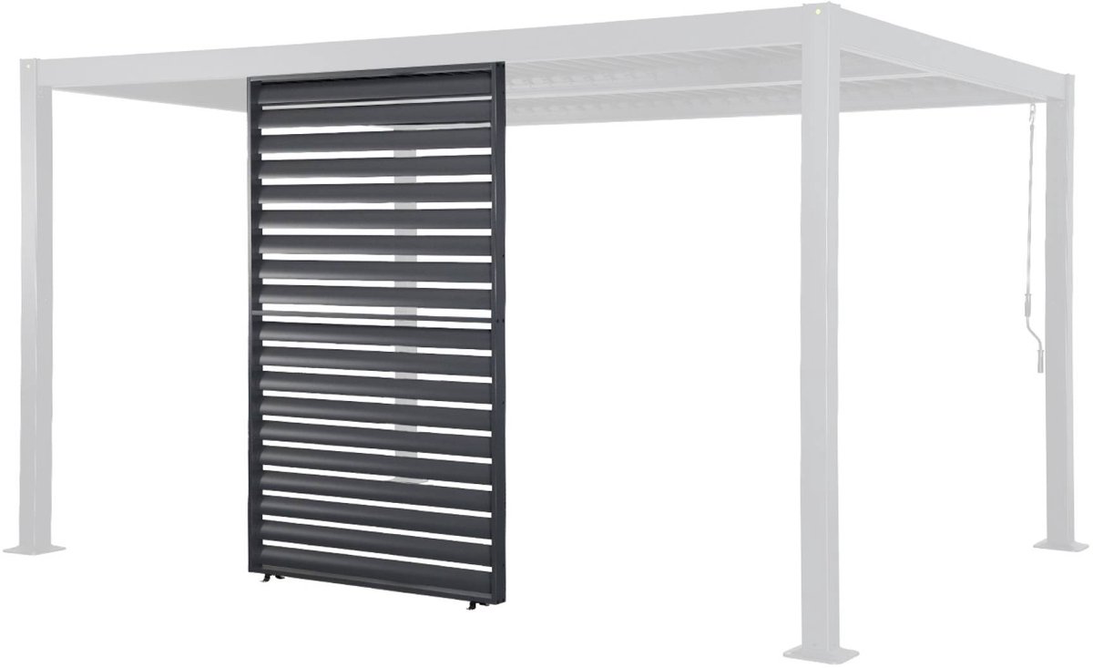 sweeek - Vaste lamellenwand 130cm van aluminium voor palace pergola met lamellendak - palace