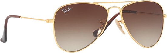 Unisex Zonnebril Montuur 52mm - Gouden Frame met Bruin Gradient Glazen van Merkloos — afbeelding 3