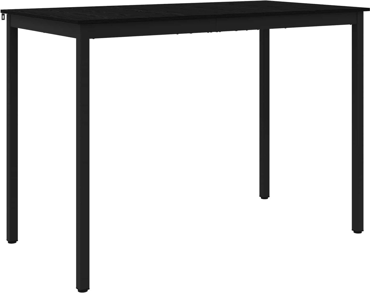 vidaXL Staande - Bartafel - Bewerkt - hout - Rechthoekig Zwart eiken