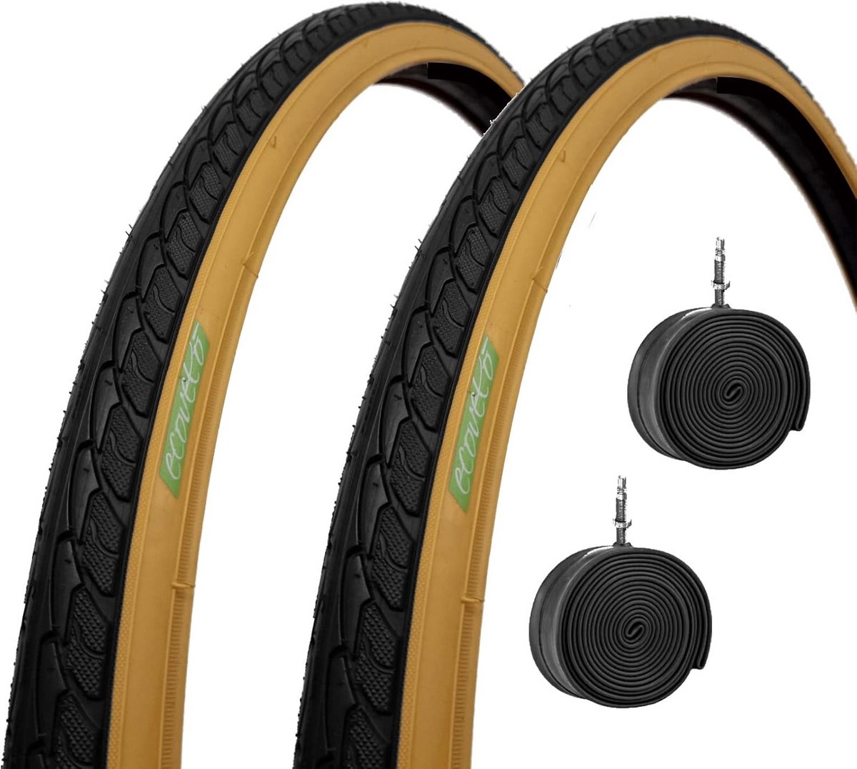 2x Fietsbanden 700x35C Zwart | Inclusief Binnenbanden voor Stadsfiets & Trekking