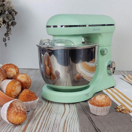 Krachtige Kneedmachine 1500W met 5L RVS Kom - 10 Snelheden Mixer voor Bakken van Merkloos — afbeelding 4