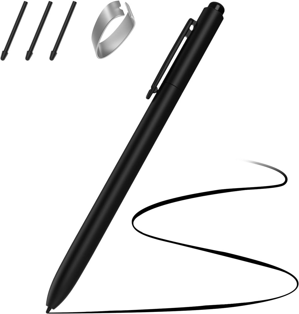 EMR Stylus Pen met Gum en 4096 Drukniveaus voor Remarkable 2/1, Galaxy Tab en E-readers