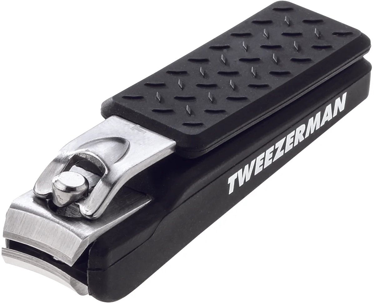 Tweezerman Precision Grip Nagelknipper – Professionele RVS Nagelknipper Met Antislip Handgreep - Gebogen Precisiebladen Voor Nauwkeurig Knippen Van Vingernagels - Duurzame Manicure Tool