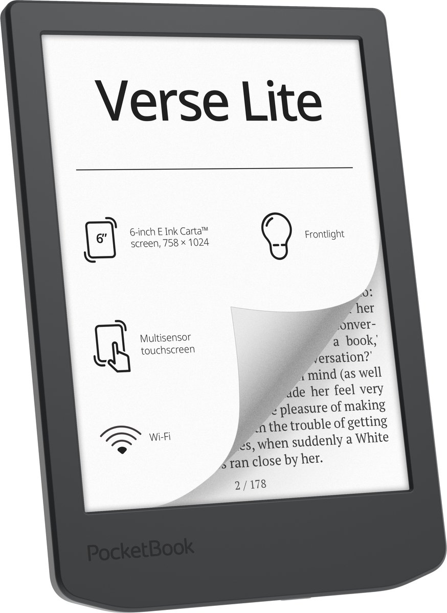 PocketBook Verse Lite e-reader 6 inch met Origami Hoesje - afbeelding 3