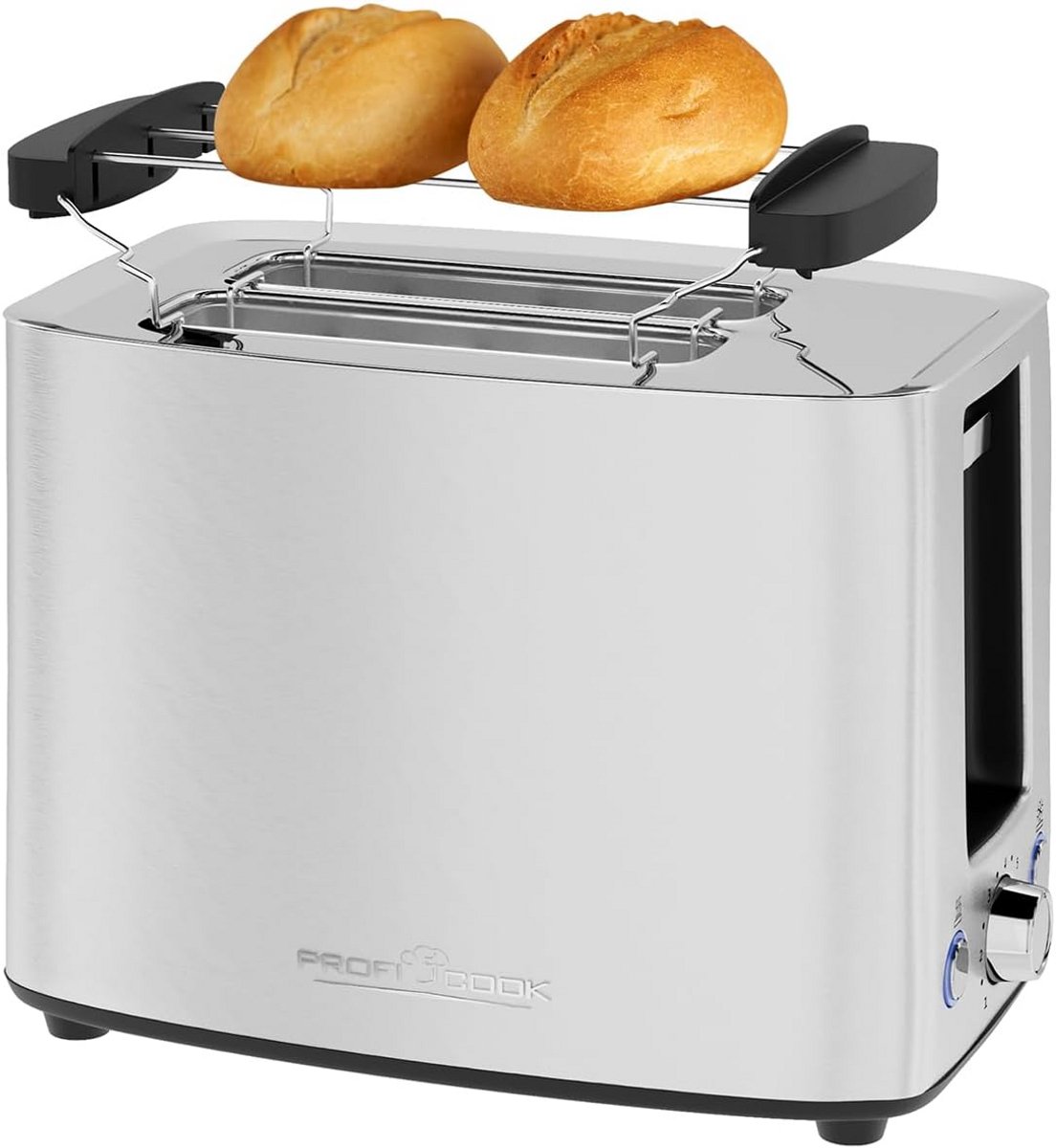 RVS Broodrooster met Extra Brede Sleuven voor Toast, Bagels en Broodjes