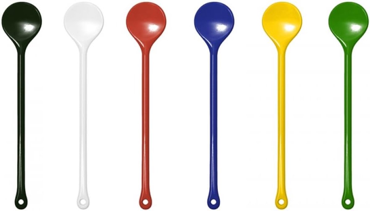 Ronde Kunststof Lepel - Hittebestendige Keukenhulp - 310 mm - Wit