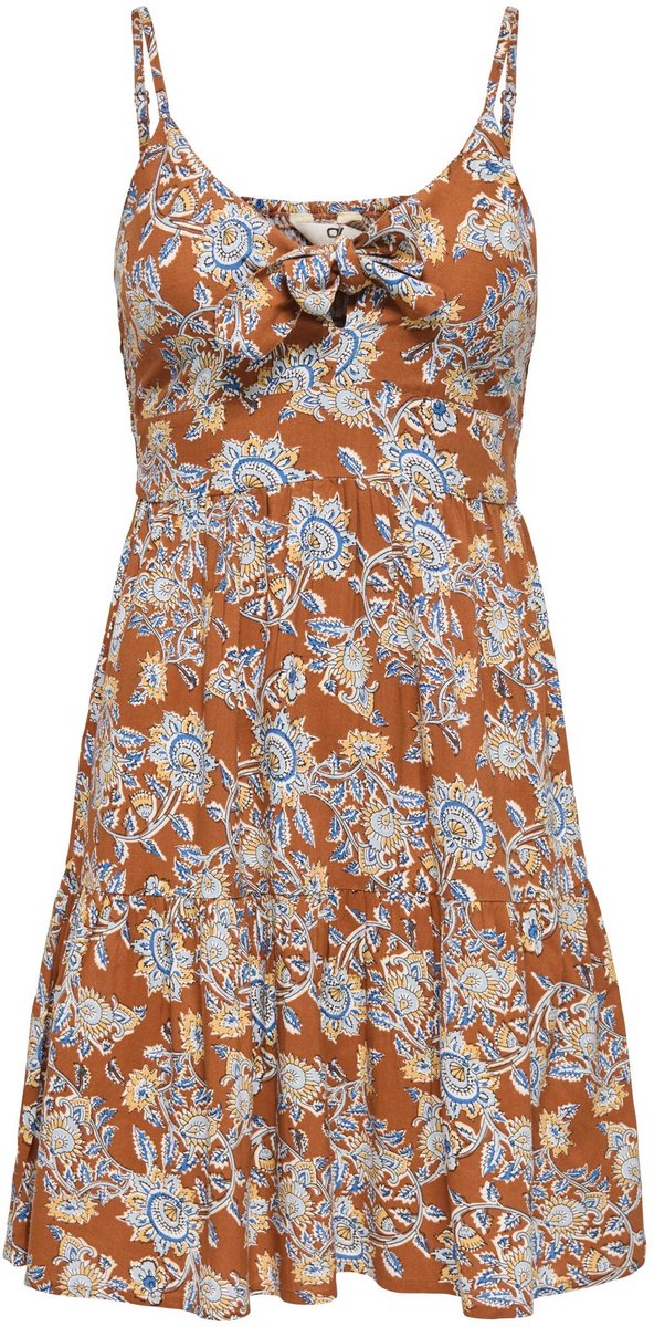 ONLY - ONLJENNIE S/L KNOT SHORT DRESS OX WVN - Dames - Maxi jurken