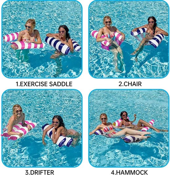 Opblaasbare Waterhangmat voor Volwassenen en Kinderen - Drijvend Loungetekussen voor Zwembad en Strand — afbeelding 3