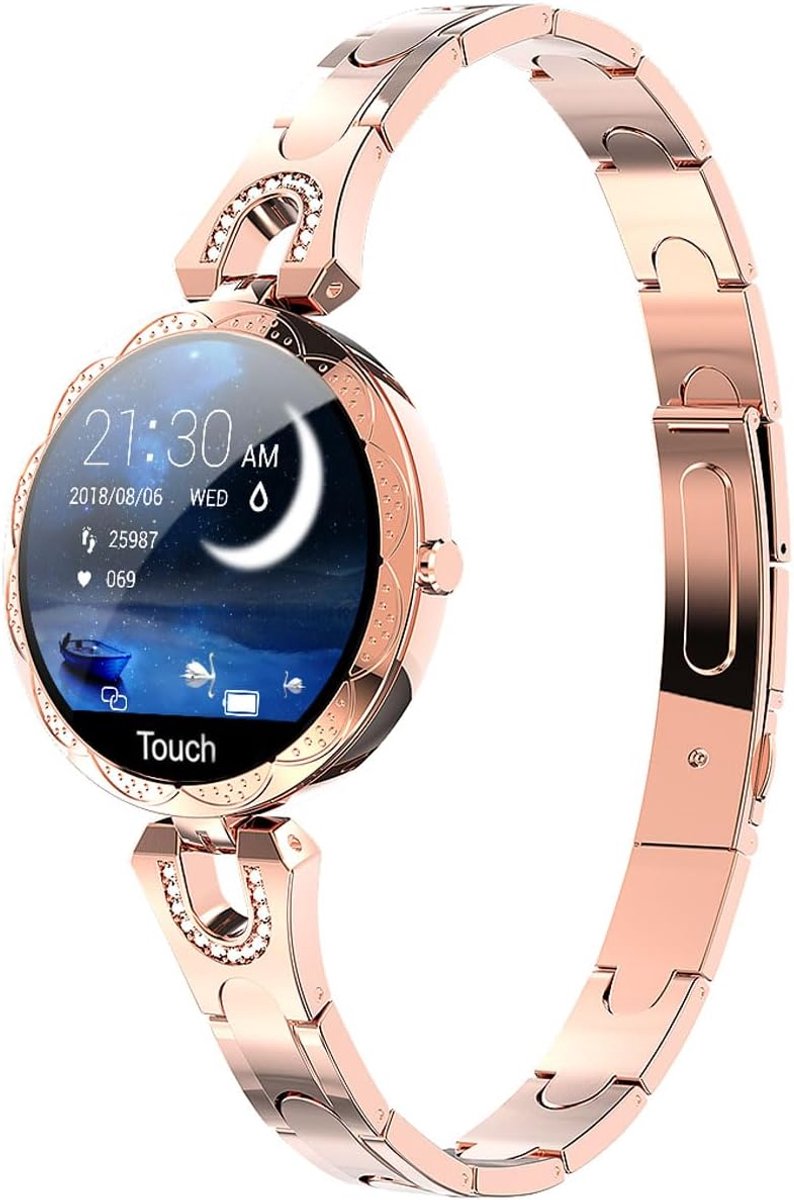 Waterdicht Smartwatch Dames Heren met Hartslagmeter Fitness Tracker IP68
