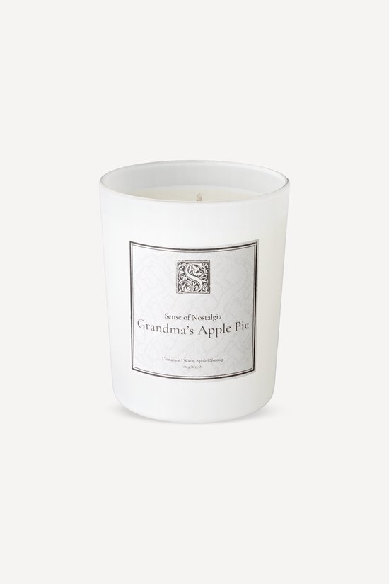 Sense of Nostalgia Geurkaars - Grandma's Apple Pie - 100% Plantaardige Koolzaadwas - Vegan - Appeltaart - Geurkaars - Cadeau