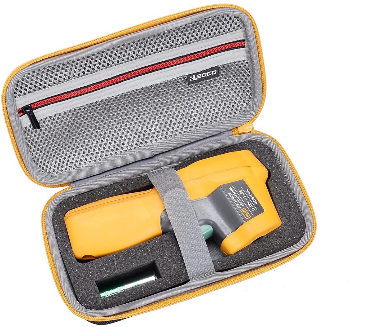 Beschermhoes voor Infraroodthermometer - Compacte Draagtas met Maatwerk Schuim