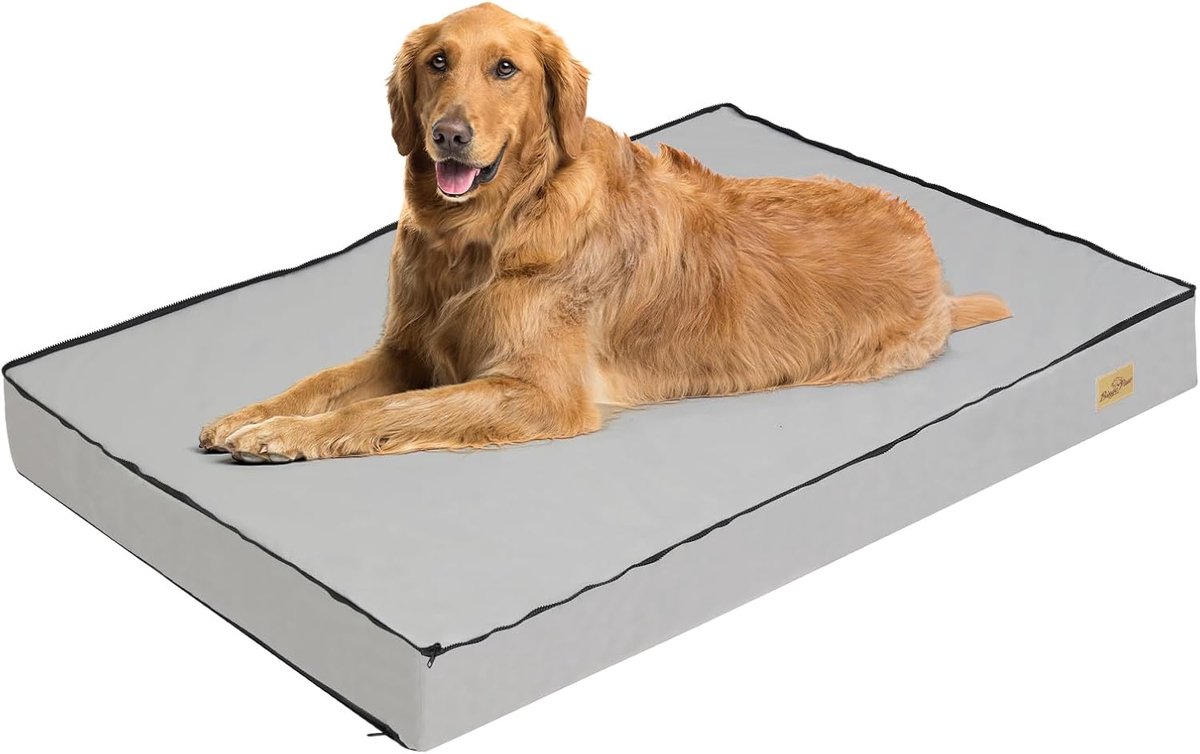 Orthopedisch Hondenbed Traagschuim XL met Waterdichte Binnenvoering en Wasbare Hoes - 120x90 cm