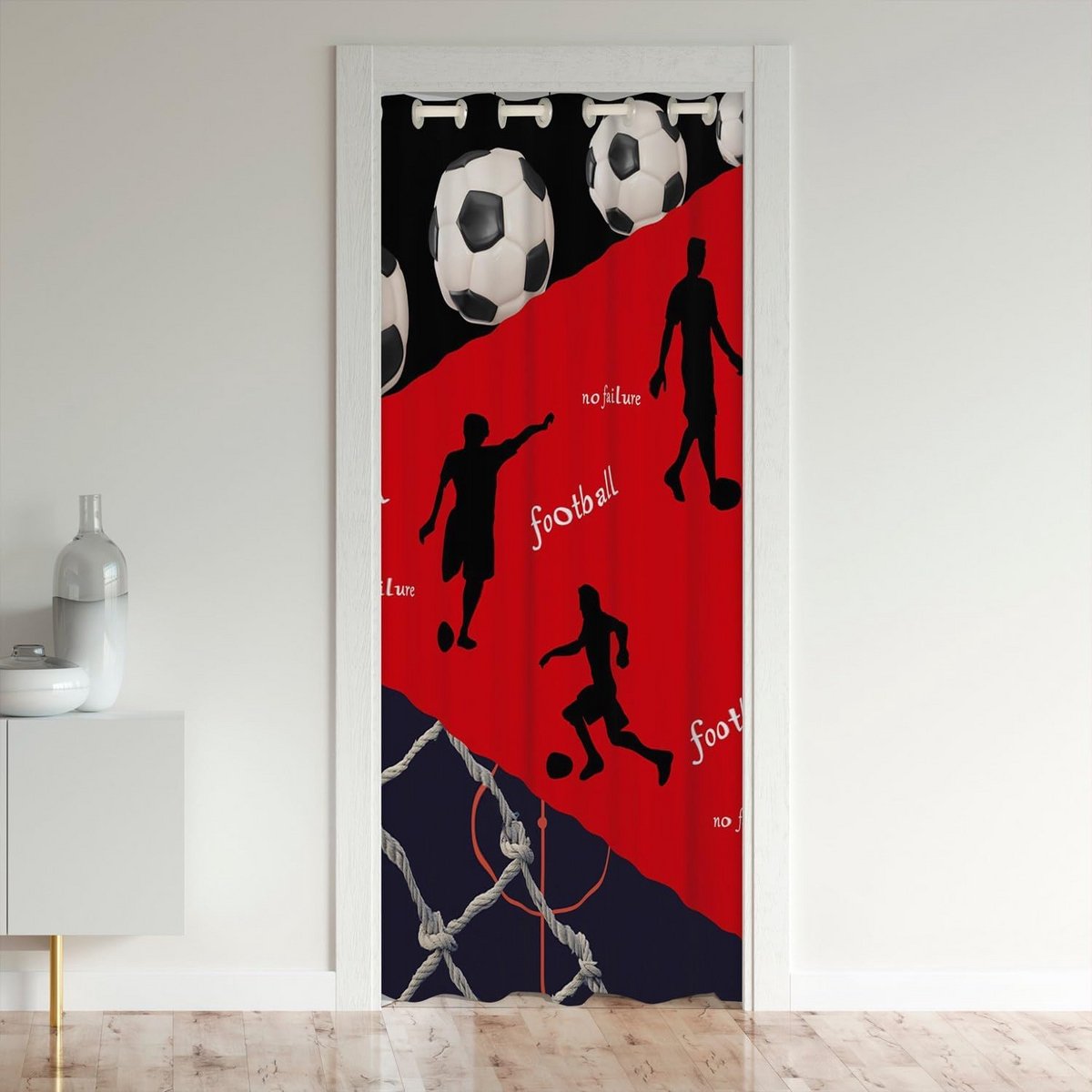Verduisterend Thermisch Gordijn voor Deuropening Privacy Sport Thema Decoratie Isoleert