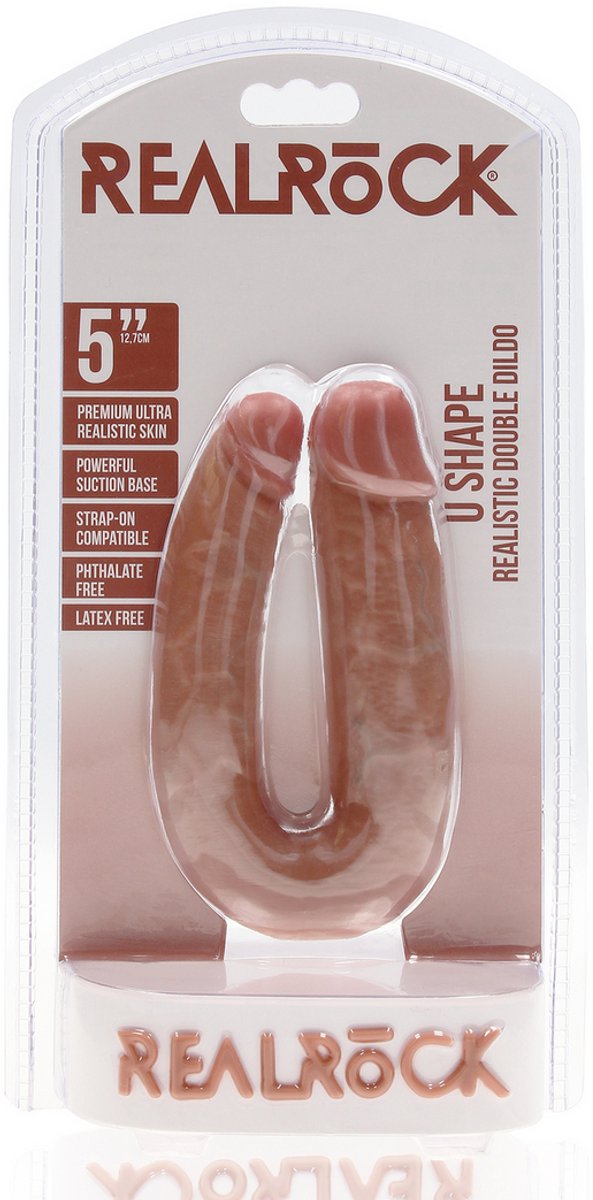 U Shaped Double Dildo 5" / 12,7 cm - Tan