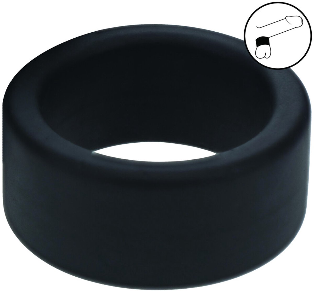 Liquid Silicone Ball Strap - S - 34mm - Black