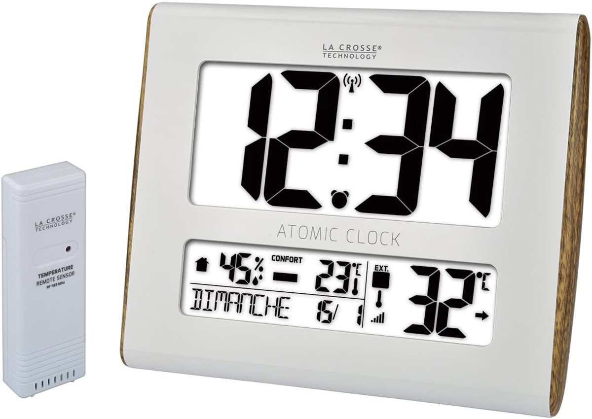Digitale Wandklok met Binnen- en Buitentemperatuur en Alarm