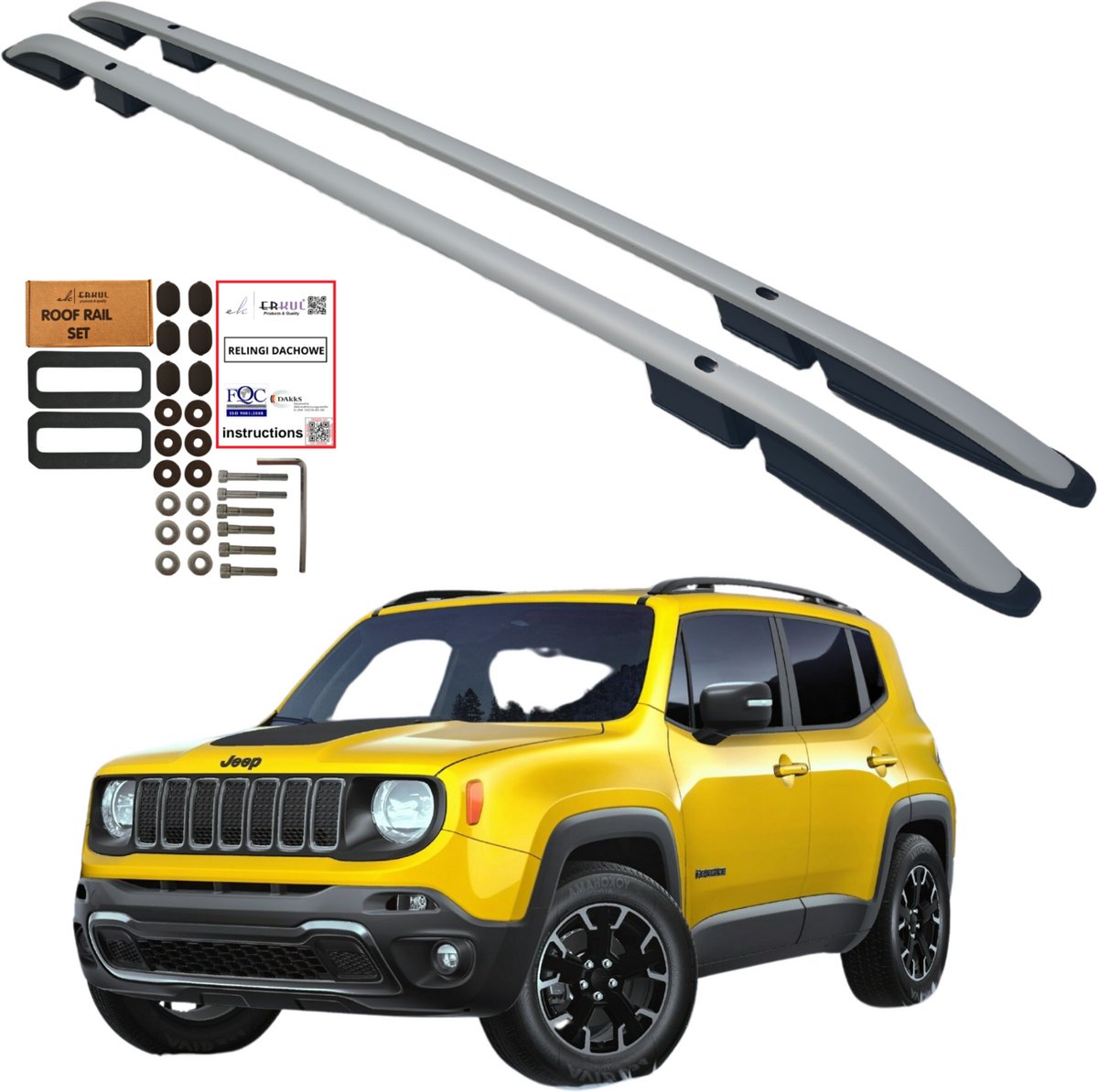 Dakrails voor JEEP RENEGADE SUV 2014 - Duurzaam en massief aluminium
