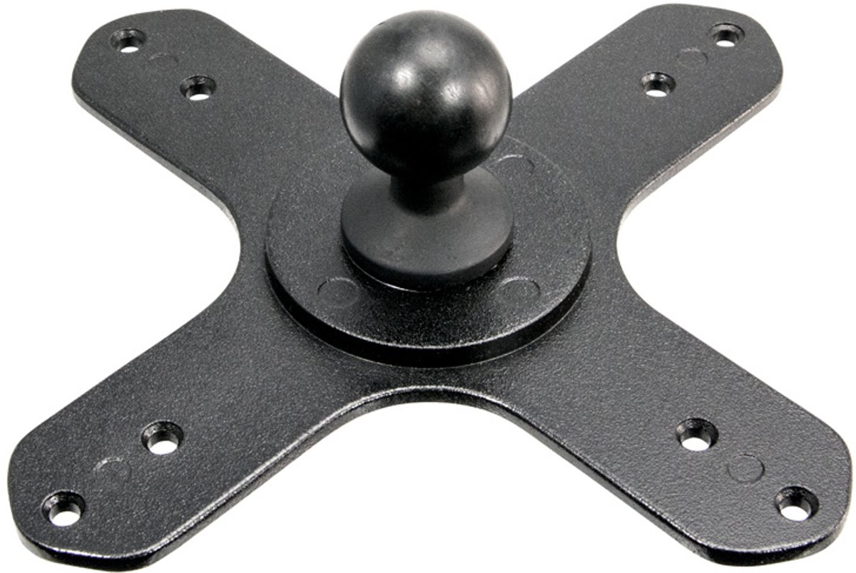 VESA 75 / VESA 100 to 25mm Ball Mount Bracket Adapter