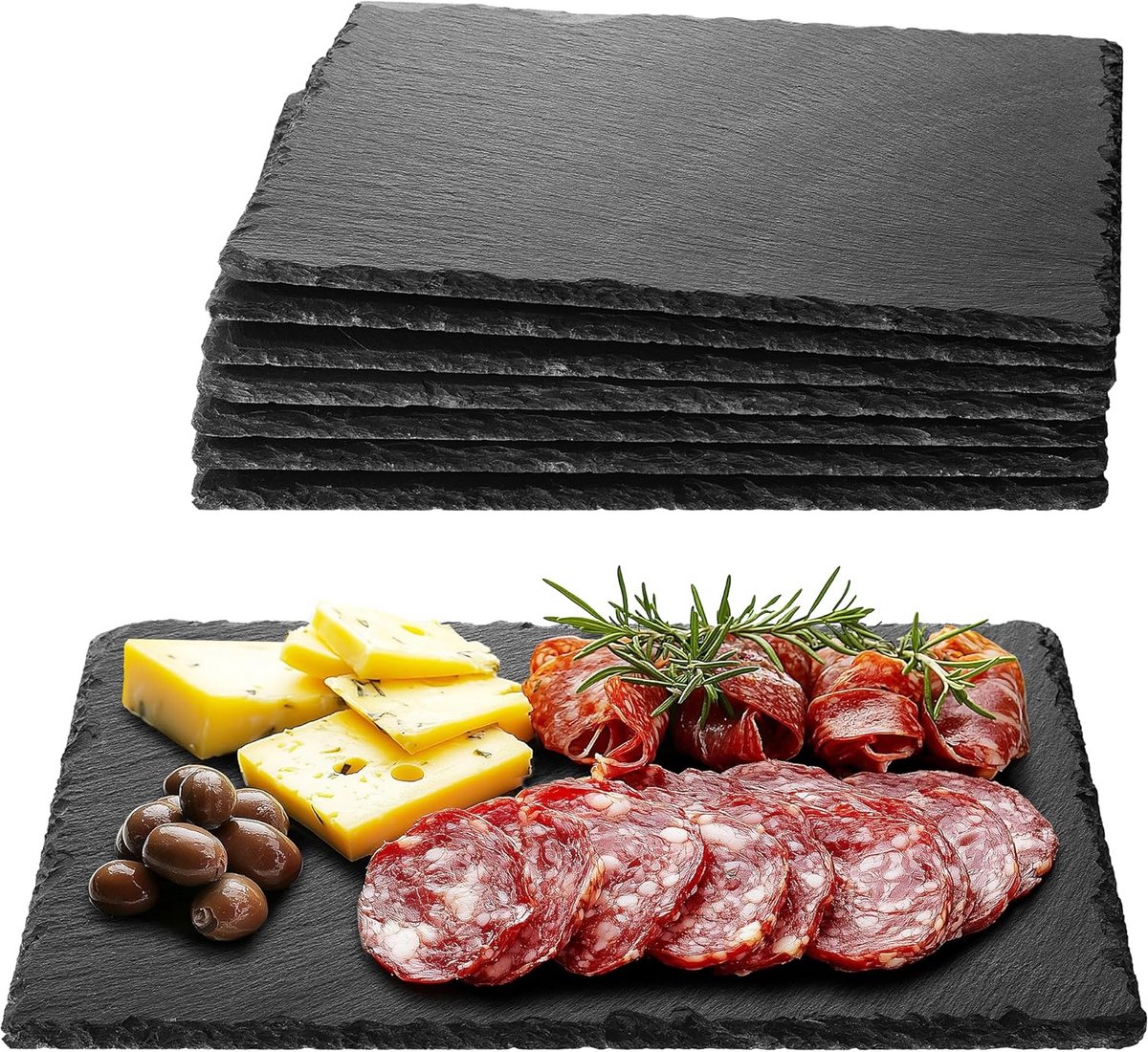 Tapasplank met schaaltjes - Borrelplank - Serveerplank - Hout - snacktray