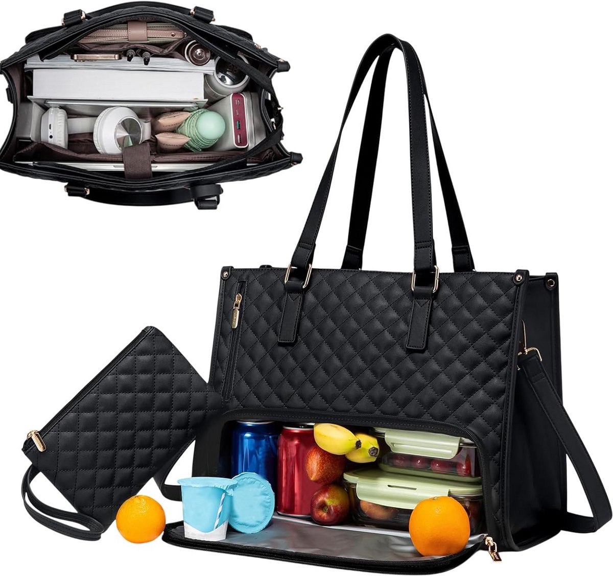 Geïsoleerde Lunchtas voor Dames met Laptopvak voor Werk en Studie