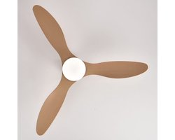 Plafondventilator - LED Plafondventilator - Ø 106 cm - 4320 LM - 3000K/6500K - Dimbaar - 3 snelheidsinstellingen - Timer - Zomer - Zeer stil - Natuurlijke houtkleur
