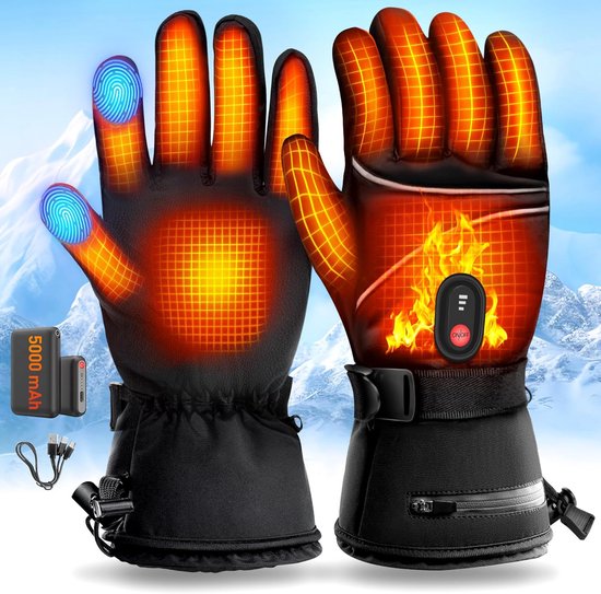 Elektrische Handschoenen - Verwarmde Wanten - Oplaadbaar - Unisex - Motorhandschoenen